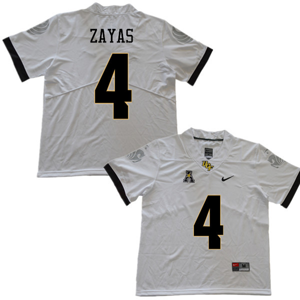 Men #4 Stephon Zayas UCF Knights College Football Jerseys Sale-White